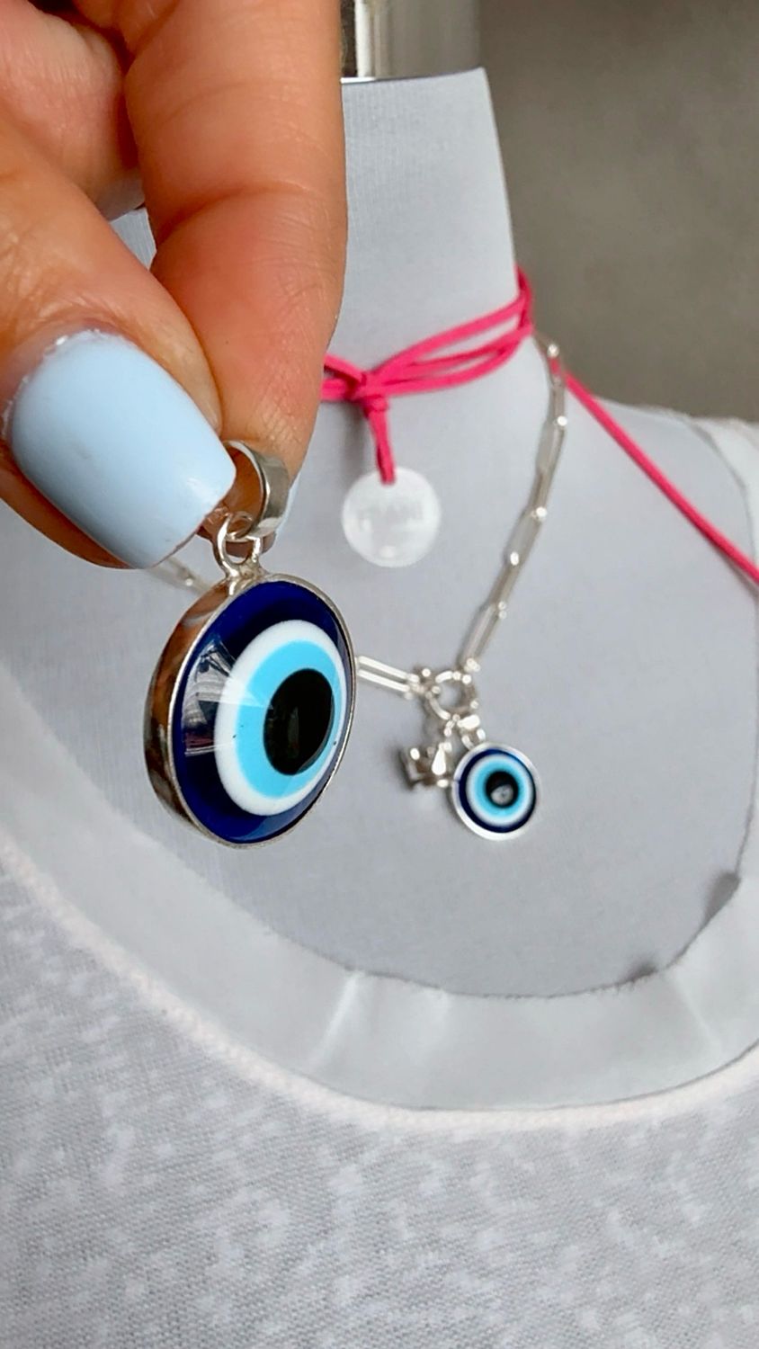 Ojito Protector 🧿| Sin Brillo| *PLATA925* | 2 cm |