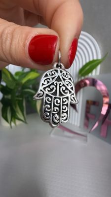Manito de Hamsa M |*PLATA925*| 2.7 cm x 1.9 cm | Plata inflada.