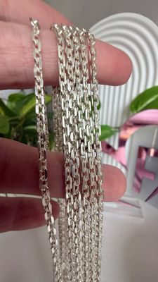 Cadena 70 cm Forcet, eslabón apretado |*PLATA925*|