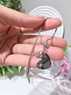 Pulsera Love, corazón con strass |*PLATA925* | con extension.
