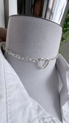 CHOKER CUORE | *PLATA925* | Desmontable, corazón portaAmuletos.