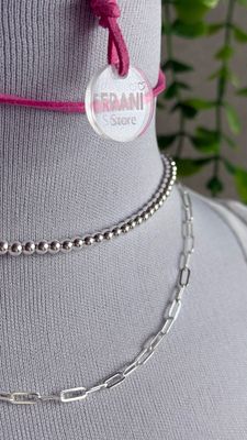 Cadena Cartier de eslabones alargados | PLATA925 | 45 CM