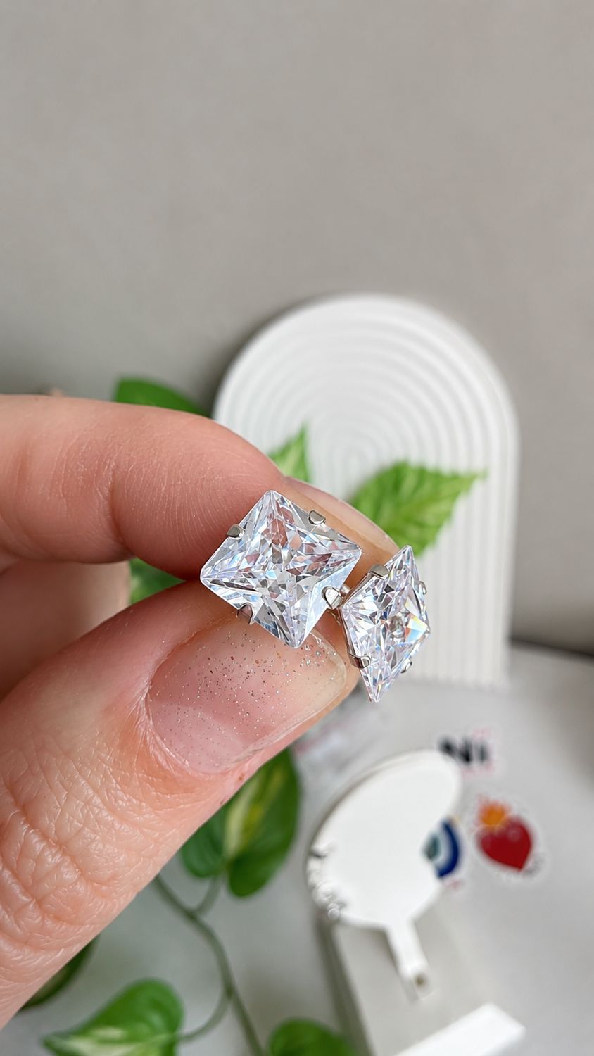 Circonia cuadrada | 6mm x 6 mm | PLATA925 |