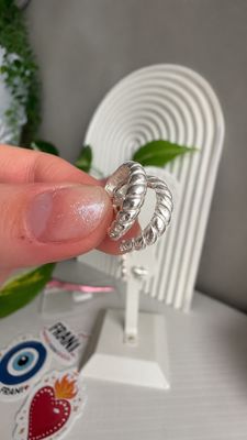Medio Aro Lineas | PLATA925 | Con mariposa |1,6 cm