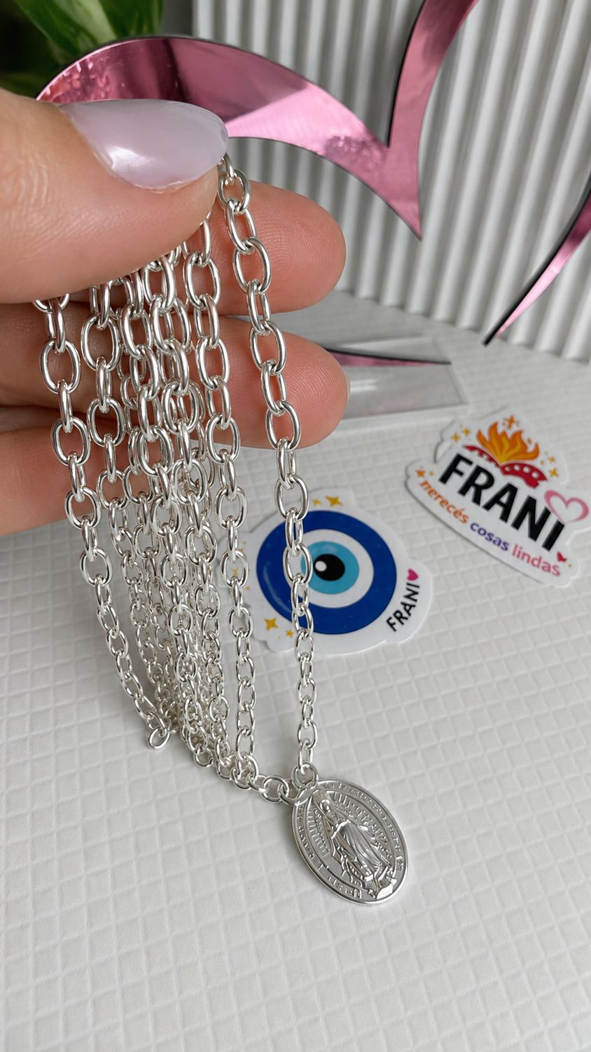 Cadena Forcet larga ovalada 70 cm |PLATA 925| eslabón 7mm x 4 mm