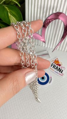 Cadena Forcet larga ovalada 70 cm |PLATA 925| eslabón 7mm x 4 mm