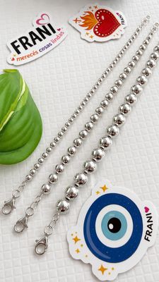 Pulsera Bolitas 5mm M |PLATA925| C-Extension