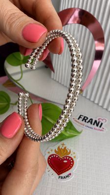 Esclava DOBLE de bolitas |PLATA925| Regulable