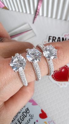 Anillo Solitario con Circonia Xl |PLATA925|
