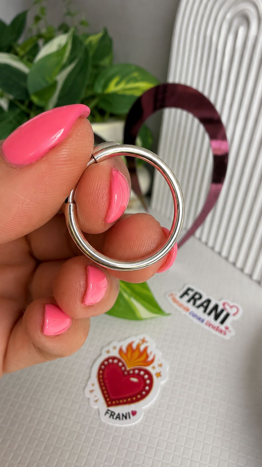 Aros clásicos M 2cm | PLATA925 | de embutir