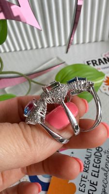 Circonia Cuadrada Tornasol Brilli |PLATA925|