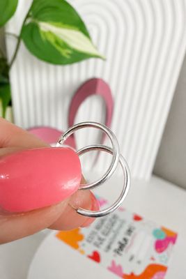 Par de Aros Clásicos 12 mm |PLATA925|