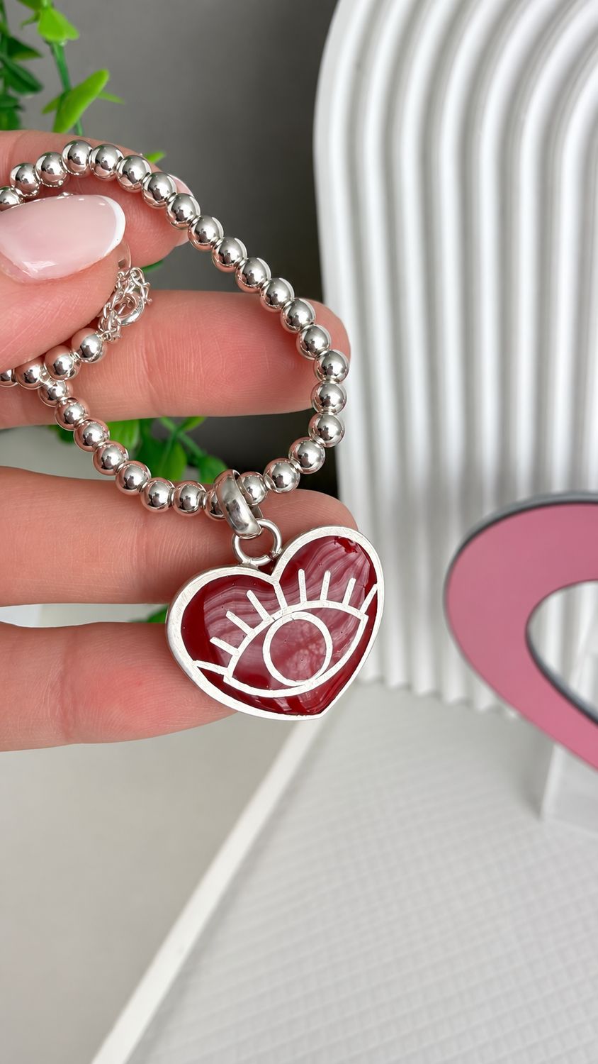 Cuore Rubi con Ojito PROTECTOR |PLATA925| 2.5Cm