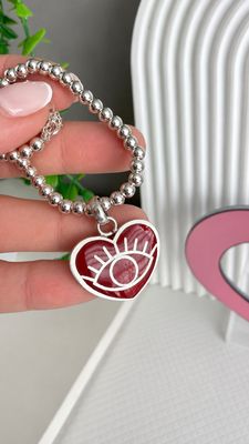 Cuore Rubi con Ojito PROTECTOR |PLATA925| 2.5Cm