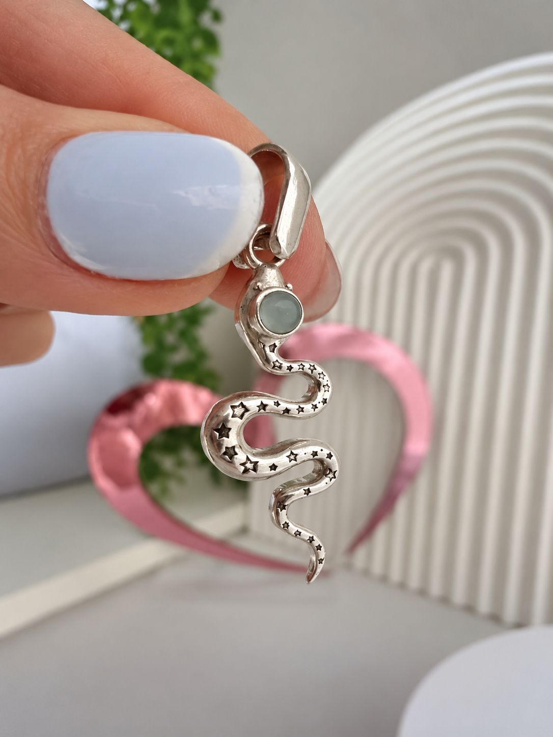 Serpiente Aqua | PLATA925 | 3cm (la medida no incluye contraargolla)