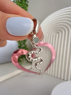 Serpiente Aqua | PLATA925 | 3cm (la medida no incluye contraargolla)