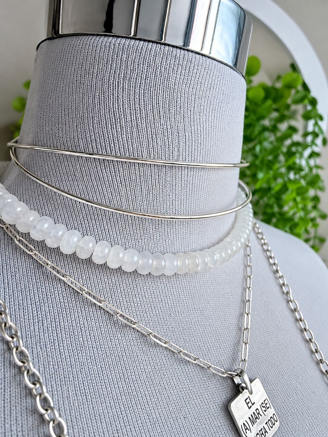 Gargantilla rígida | PLATA925 | Con broche | Flex
