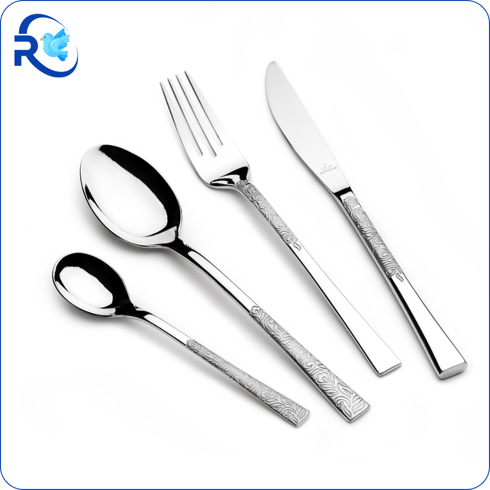 ARSHIA STAINLESS STEEL CUTLERY SETS 50PCS SILVER