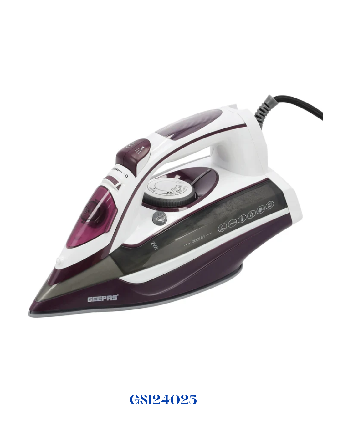 Geepas Ceramic Steam Iron 3000W_400L
