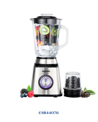 GEEPAS 2-IN-1 STAINLESS STEEL BLENDER 500W-1.5L