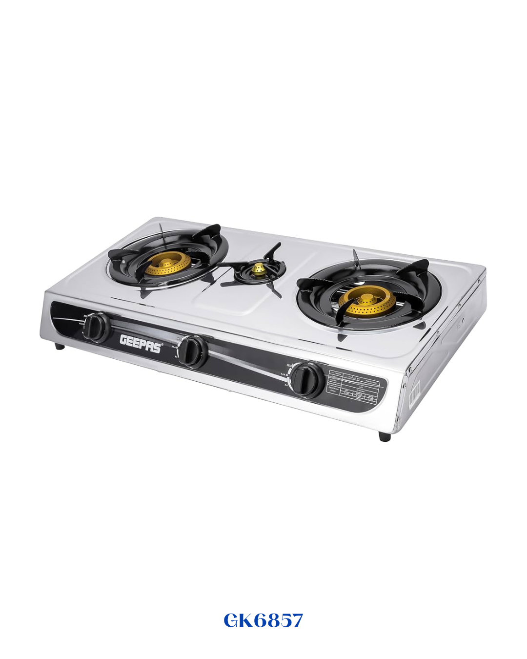 GEEPAS TRIPLE GAS BURNER STAINLESS STEEL 5.6KW