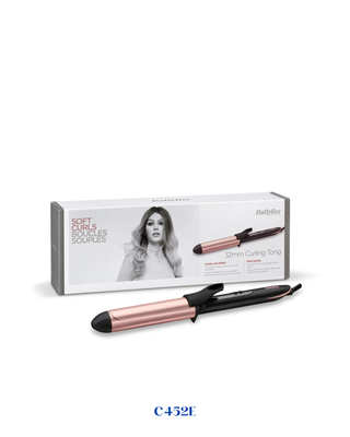 BABYLISS ROSE QUARTZ 32MM CURLING IRON 210°C