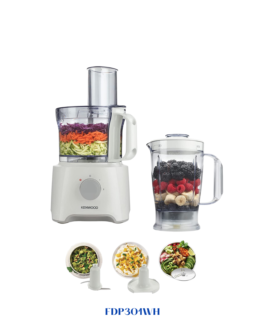 KENWOOD MULTIPRO COMPACT FOOD PROCESSOR 800W - 2.1L