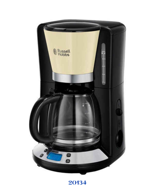 RUSSELL HOBBS COLOURS PLUS+ BLACK COFFEE MAKER 1000W 1.25L​