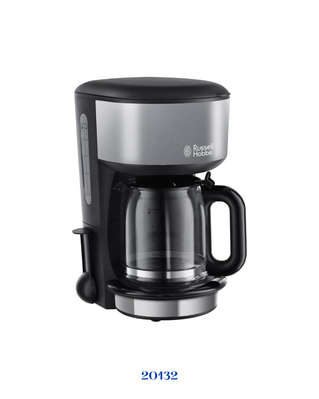 RUSSELL HOBBS STORM GREY COFFEE MAKER 1000W 1.25L​