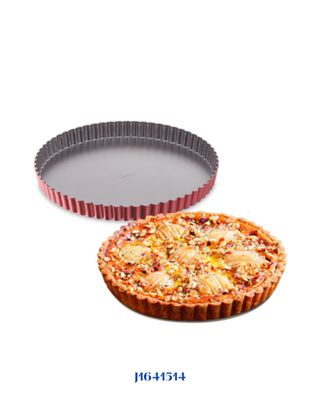 TEFAL DELIBAKE RED CARBON STEEL REMOVABLE BOTTOM TART 28CM