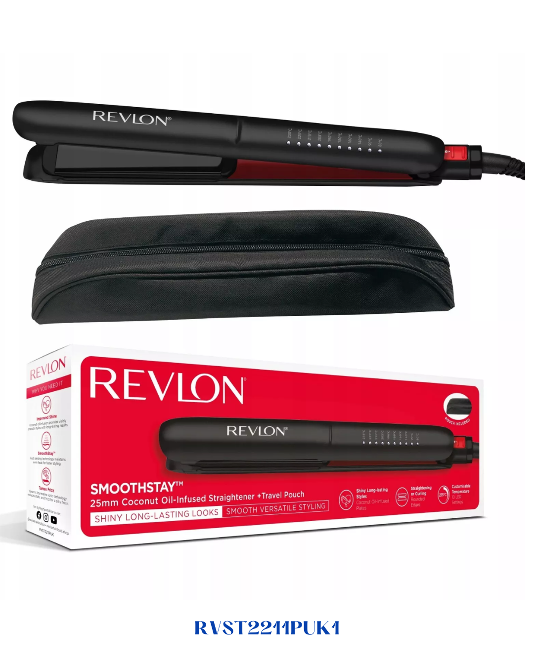 REVLON SMOOTHSTAY COCONUT OIL HAIR STRAIGHTENER