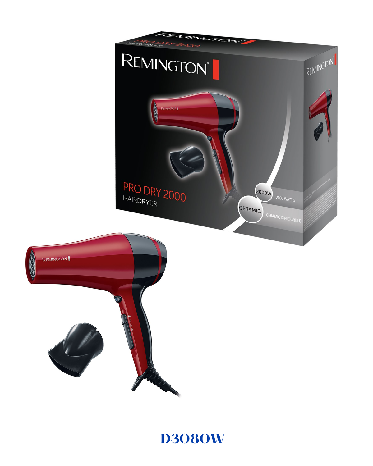REMINGTON PRO DRY 2000 HAIR DRYER