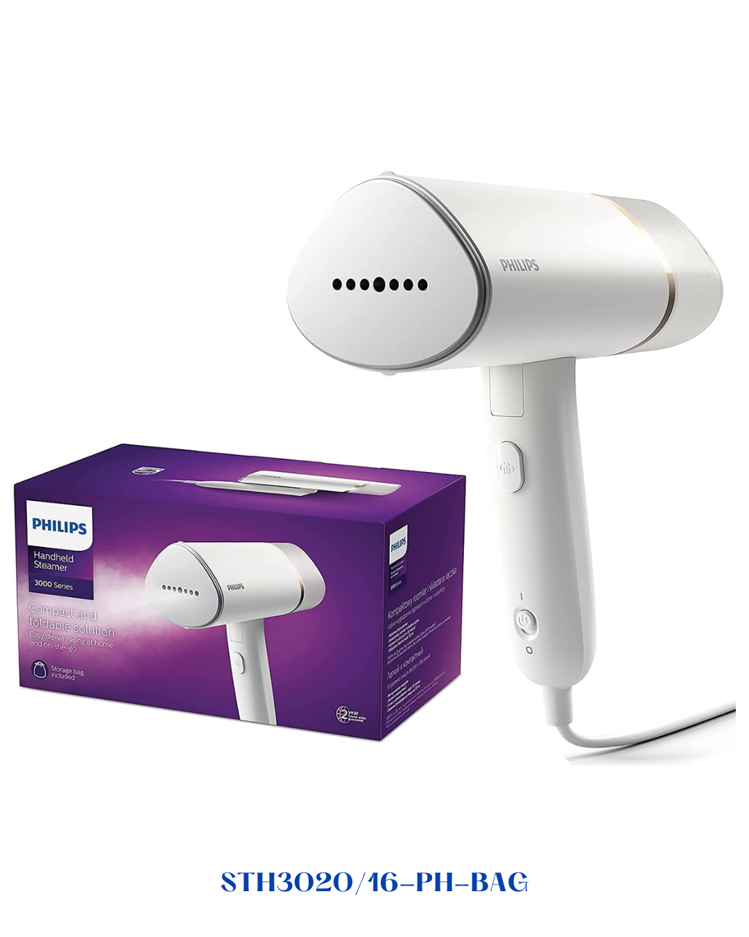 PHILIPS  HANDHELD STEAMER  1000W مكواة بخارية يدوية