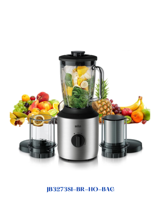 BRAUN POWERBLEND 3 JUG GLASS BLENDER 800 W-1.5 L