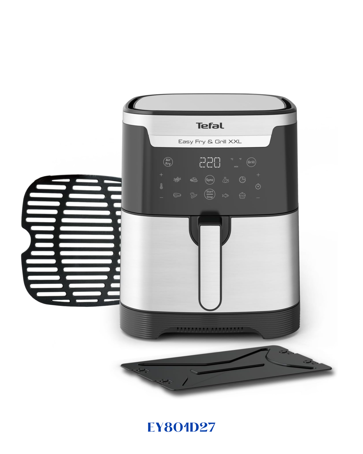TEFAL EASY FRY &amp; GRILL XXL INOX-6.5 L-1830W-قلاية تيفال الهوائية