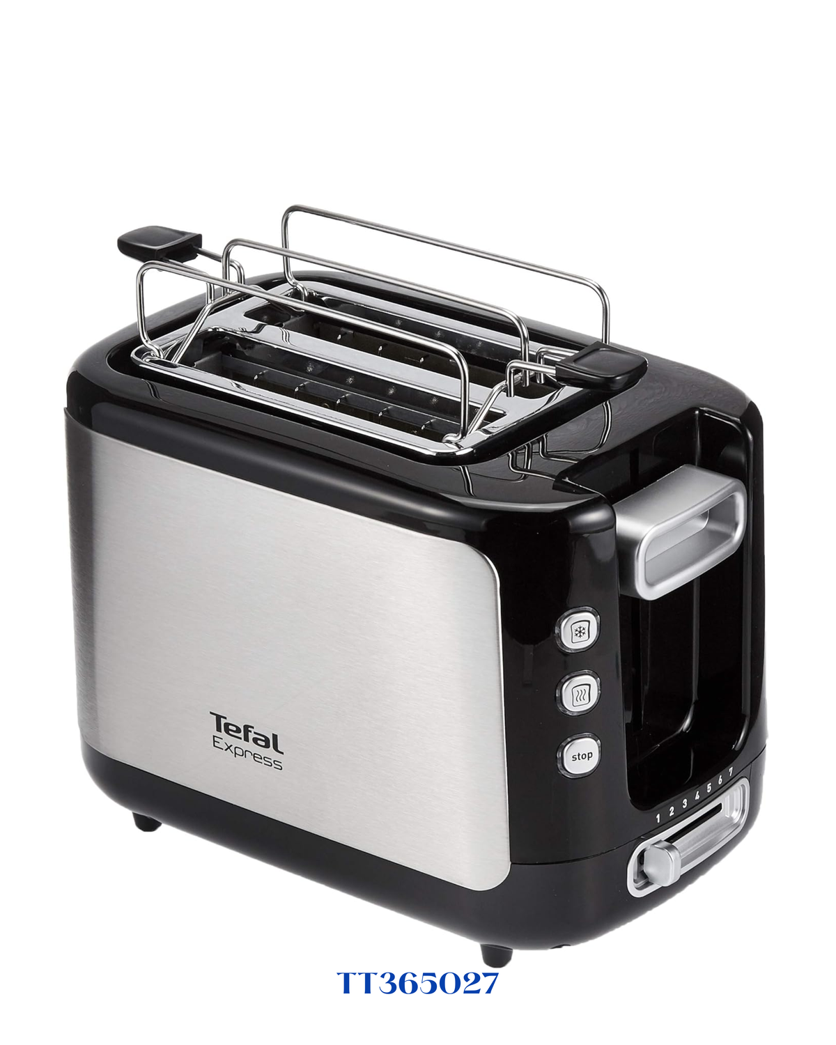 TEFAL EXPRESS 2 SLOTS INOX BLACK