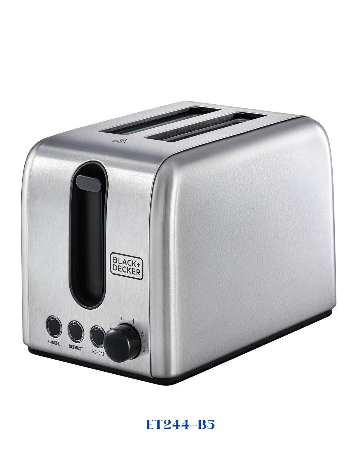 BLACK&amp;DECKER 2 SLICE STAINLESS STEEL TOASTER 1050W