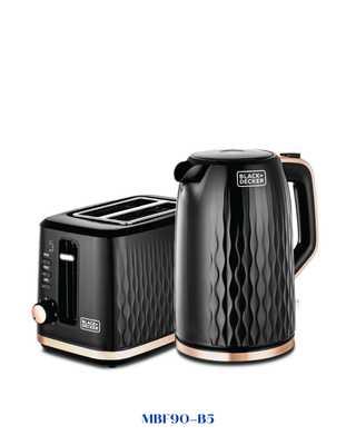 BLACK&amp;DECKER BREAKFAST SET TOASTER + KETTLE