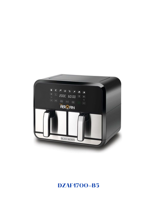 BLACK&amp;DECKER DIGITAL DUAL ZONE AIR FRYER 1700W - 4L+4L