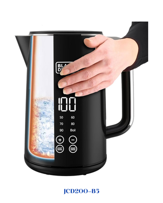 BLACK&amp;DECKER  DIGITAL KETTLE WITH TOUCH SCREEN 2200W-1.7L