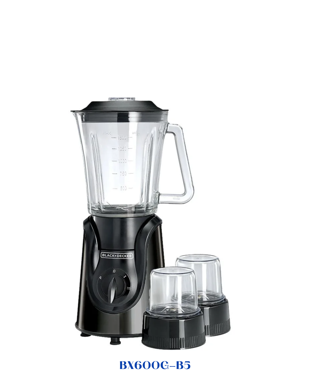 BLACK&amp;DECKER  GLASS BLENDER WITH 2 MILLS 600W