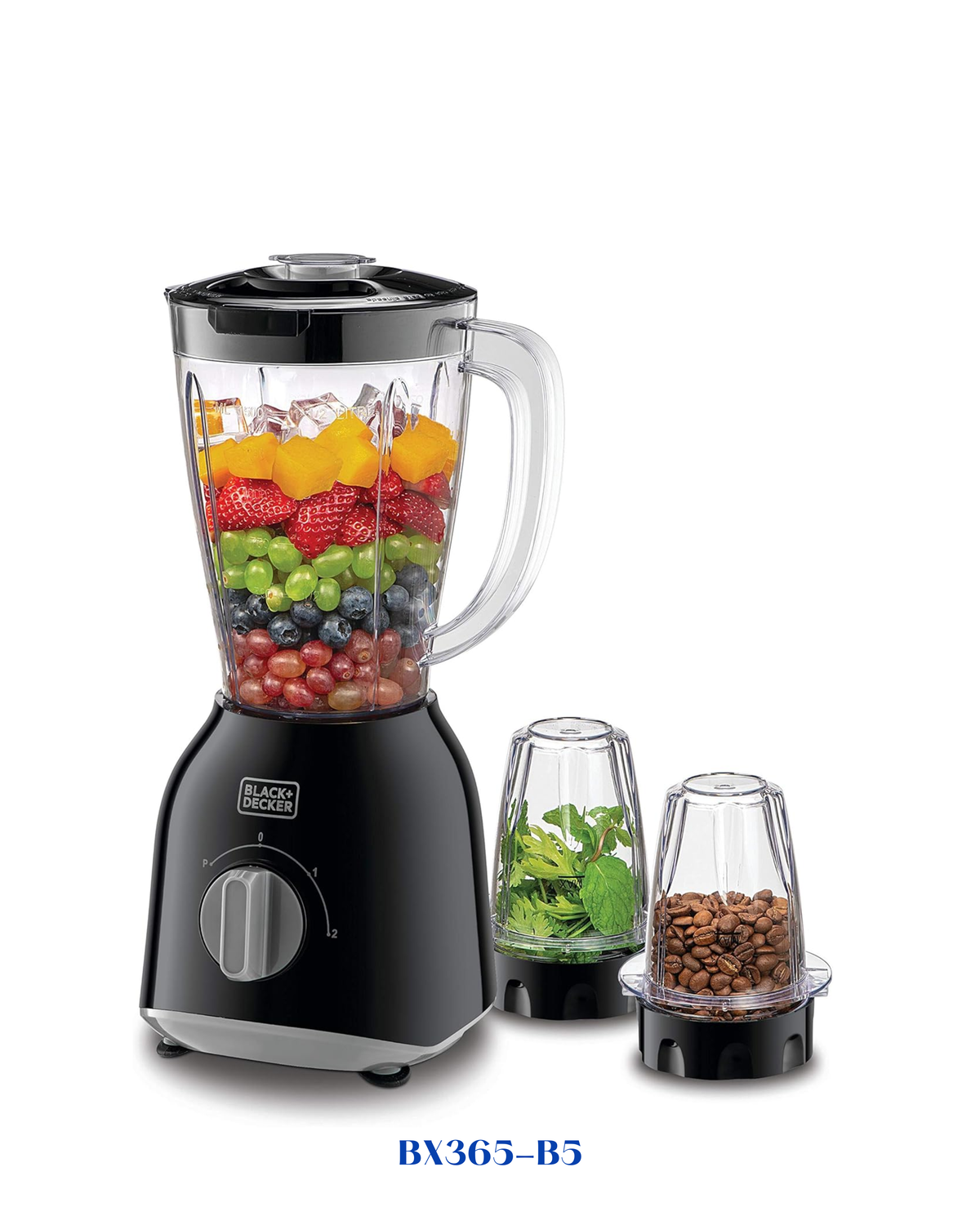 BLACK&amp;DECKER BLENDER WITH 2 GRINDER MILLS 400W-1.5L
