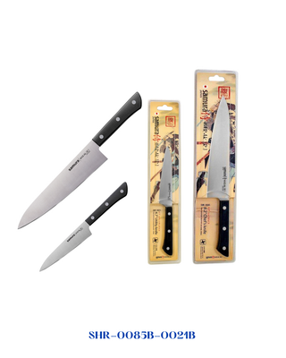 SAMURA HARAKIRI CHEF&#39;S KNIFE 208MM &amp; UTILITY KNIFE 120MM SET