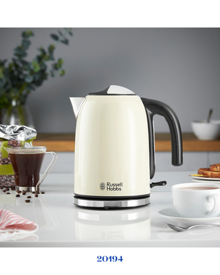 RUSSELL HOBBS COLOURS PLUS COMPACT CLASSIC CREAM KETTLE 2200W 1L​
