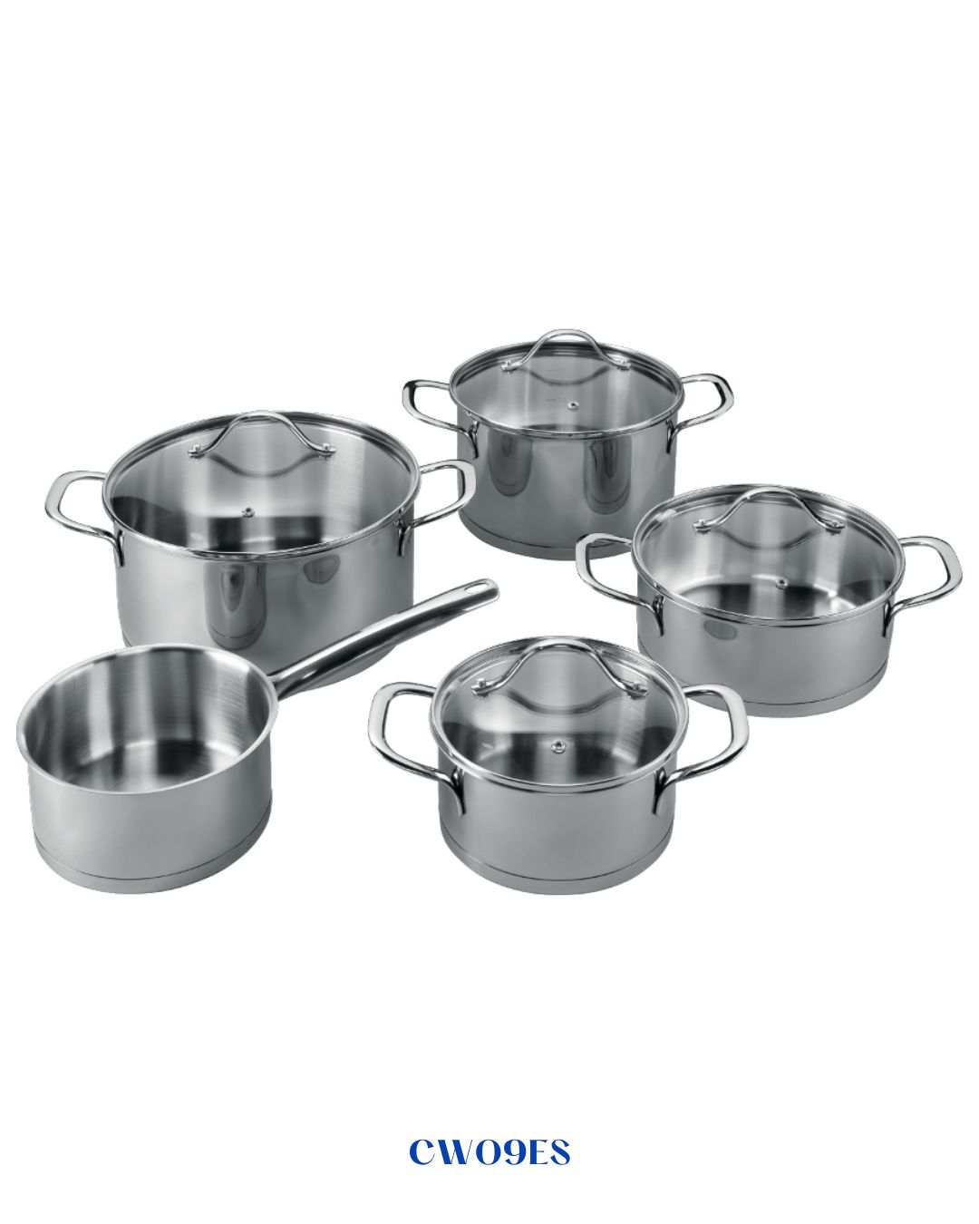GORENJE COOKWARE SET  5-PIECE STAINLESS STEEL
