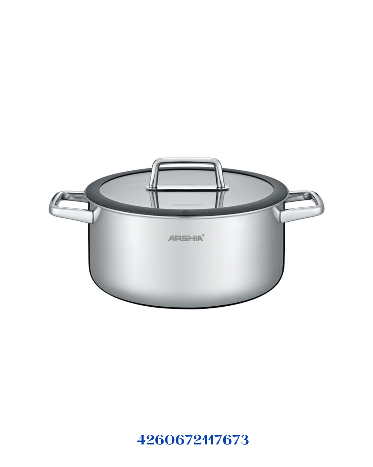 ARSHIA STAINLESS STEEL CASSEROLE WITH LID 28CM