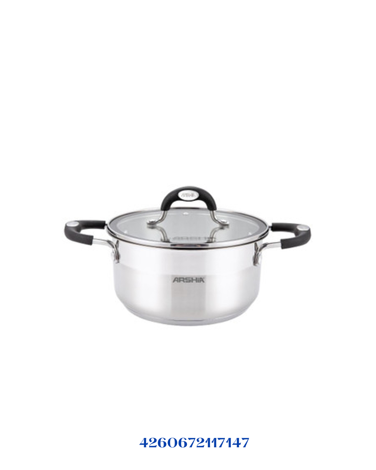 ARSHIA STAINLESS STEEL CASSEROLE 28 CM DOUBLE LID