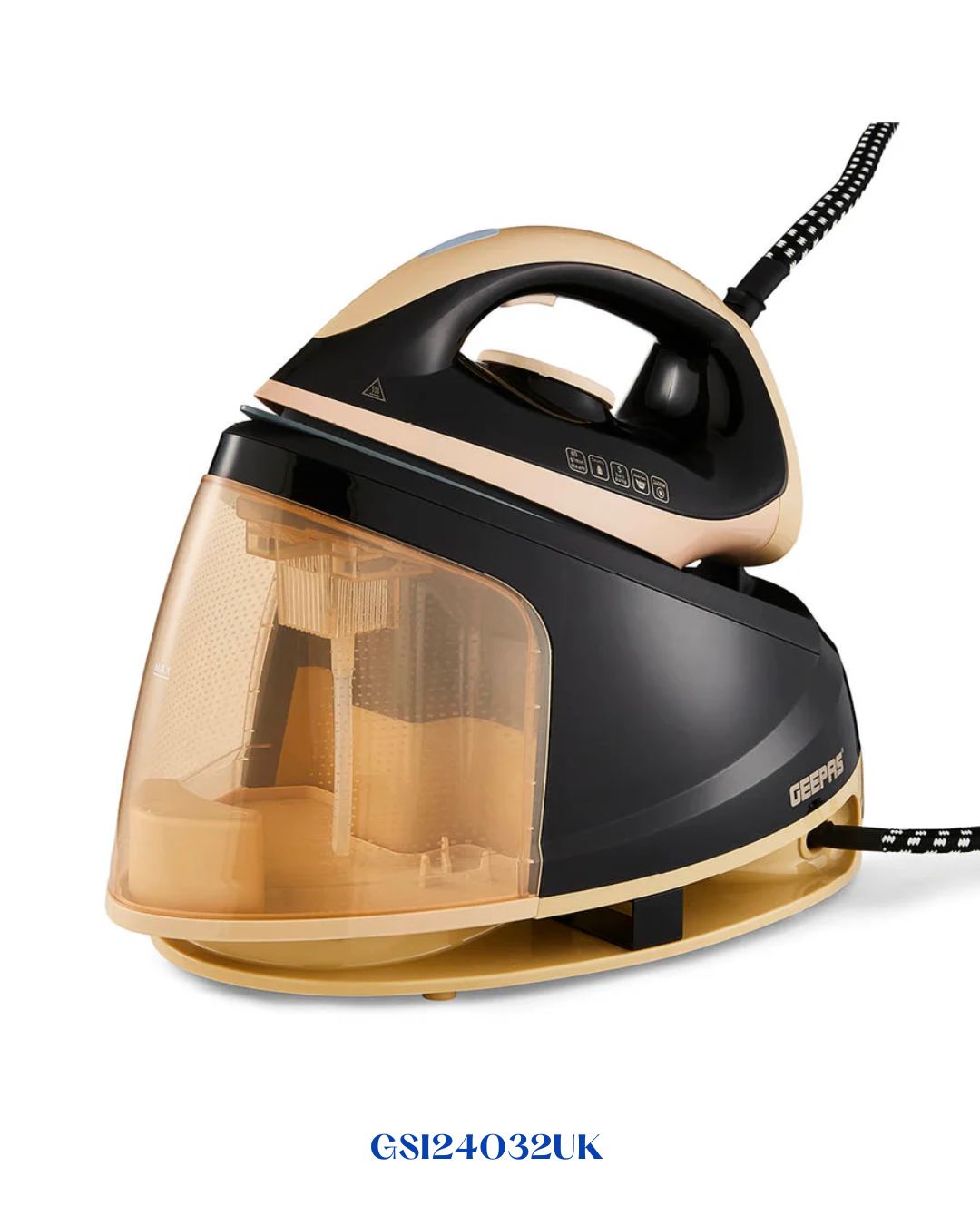 GEEPAS CERAMIC SOIEPLATE STEAM GENERATOR IRON 2400W_1,2L
