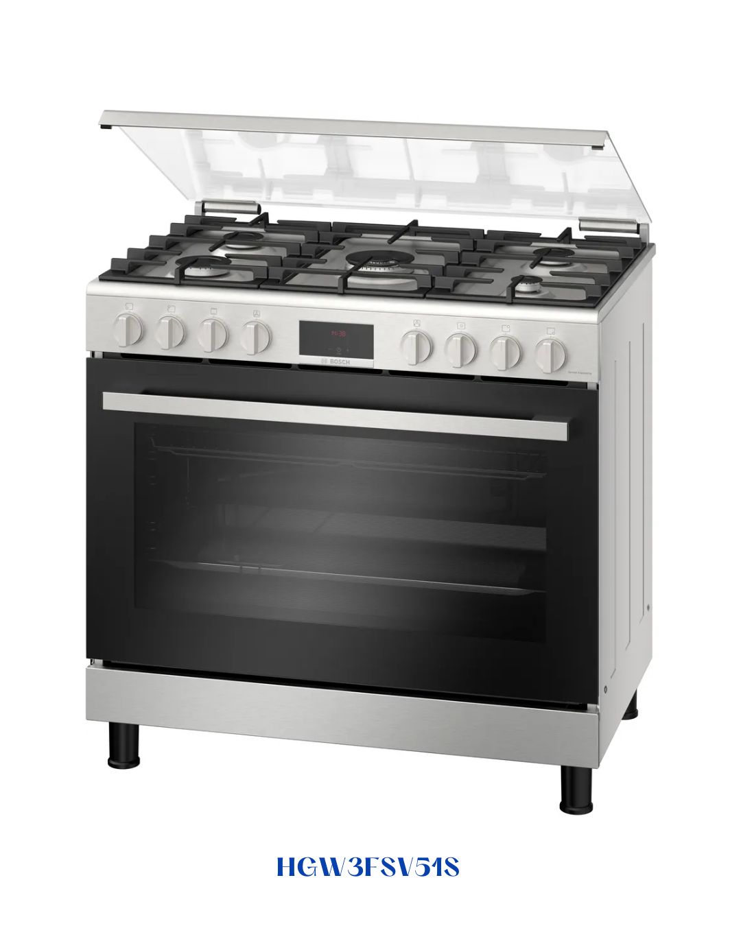 BOSCH FREESTANDING GAS COOKER STAINLESS STEEL – 15,700W – 125L
