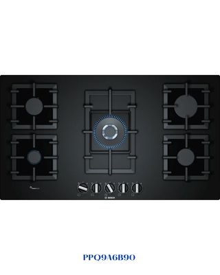 BOSCH BUILT-IN GAS HOB BLACK TEMPERED GLASS – 11,500W – 90CM